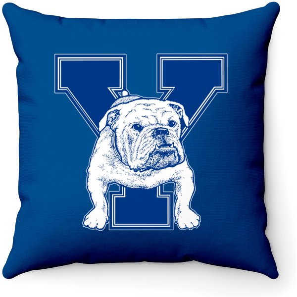 Vintage Yale Bulldog Mascot - Yale - Throw Pillows-image