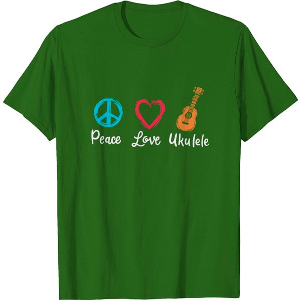 Peace Love Ukulele T-Shirt-image