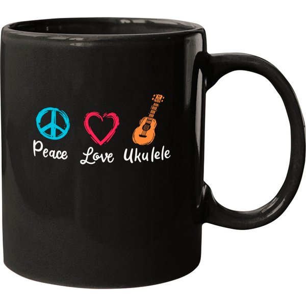 Peace Love Ukulele Mugs