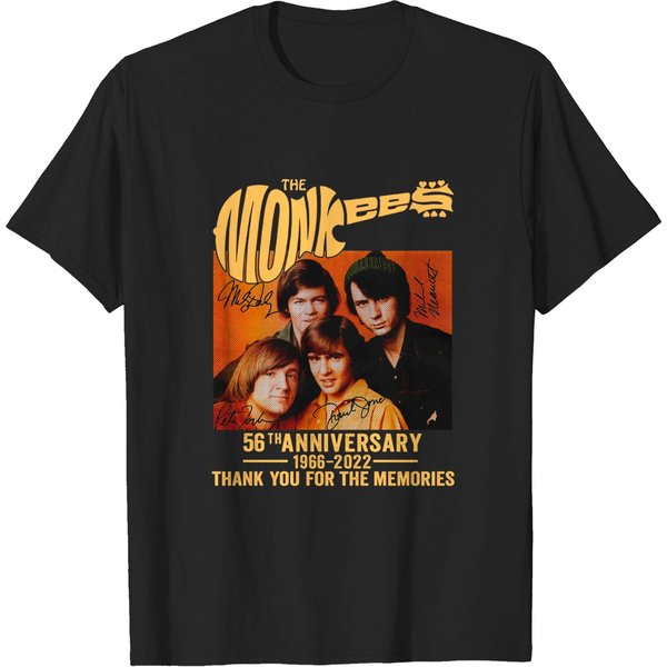 The Monkees Guitar 56Th Anniversary 1966-2022 Signatures T-Shirt-image