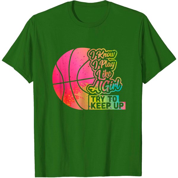 Basketball T-Shirt Women Funny Gift Team Play Like A Girl-image
