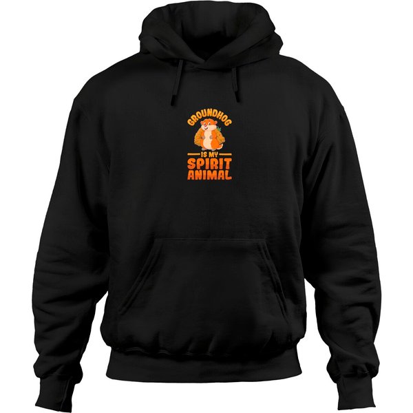 Groundhog Is My Spirit Animal Groundhogs Day Pullover Hoodie-image