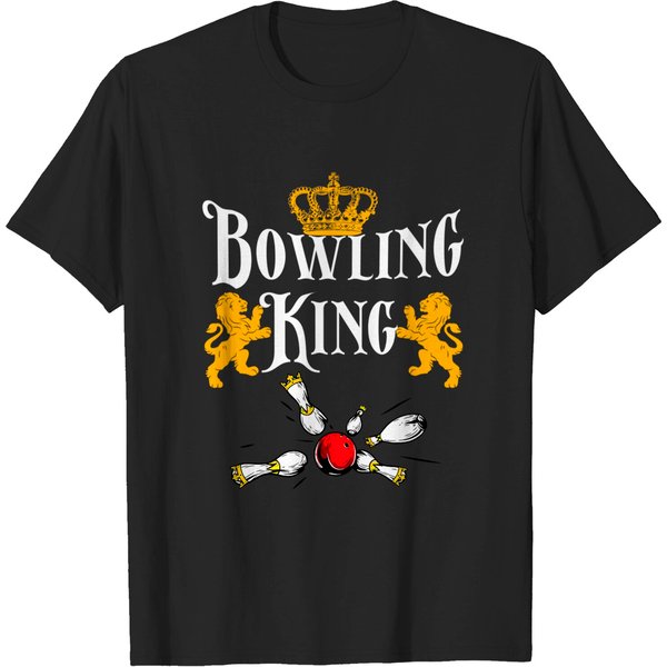 Bowling King And Queen Couple Matching Team Bowling Shirt-image