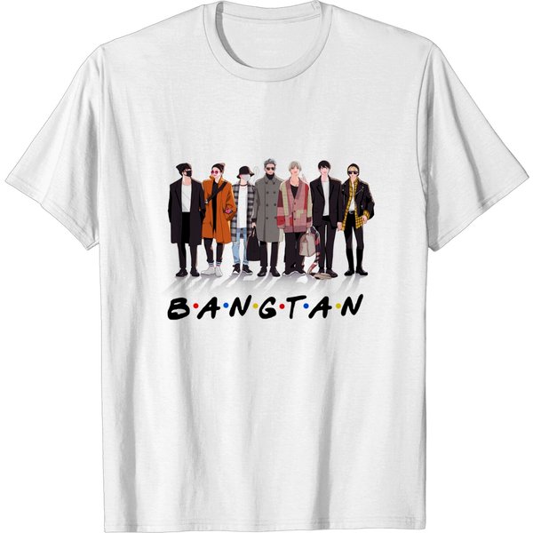 Bts Bangtan Boys Group Anime Design Rap Monster Kpop T Shirt-image