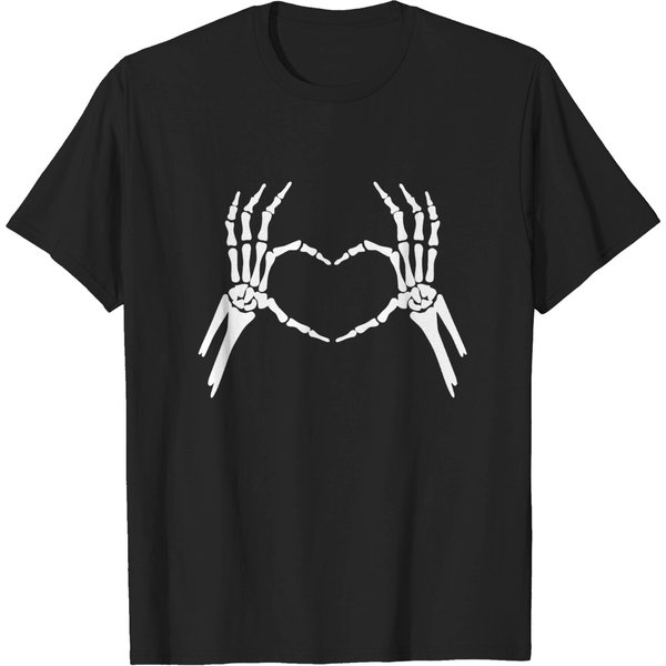 Love Skeleton Hands Love Hands Heart T-Shirt-image