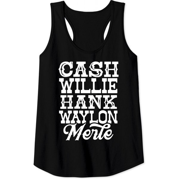 Cash Willie Hank Waylon Merle Tank Tops-image