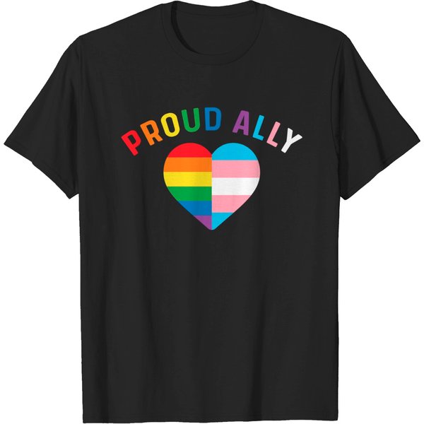 Lgbtq Ally Flag T-Shirt Proud Ally Mom Lgbt Transgender Gifts Lgbtq Pride Trans Flag-image