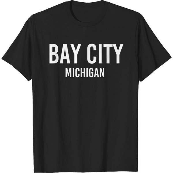 Bay City Michigan Mi Usa Patriotic Vintage Sports T-Shirt-image