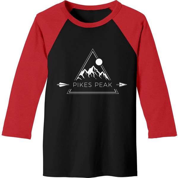 Pikes Peak Baseball Tees | Cool Pikes Peak Colorado Mountain Shirt Baseball Tees