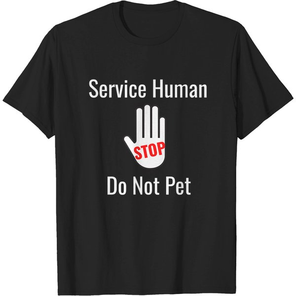Service Dog Animal Human Stop Do Not Pet Training T-Shirt-image