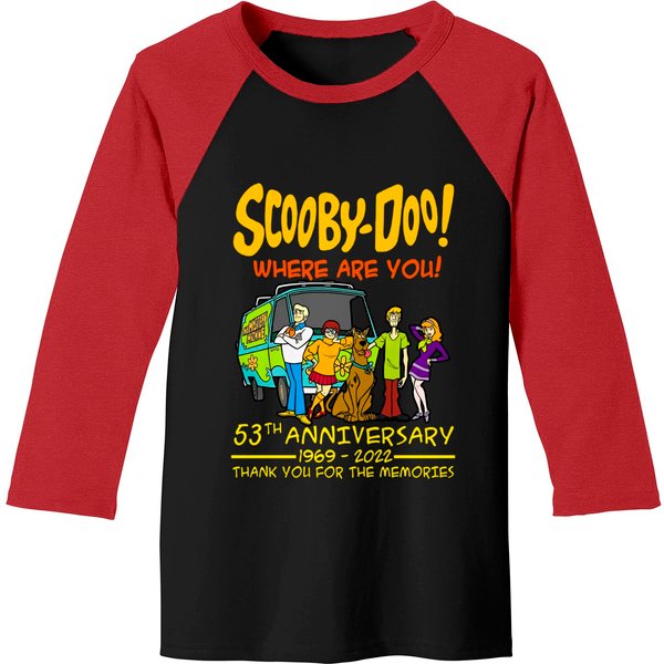 Scooby-Doo Where Are You 53Th Anniversary 1969-2022 Baseball Tees, Scooby Doo Shirt Gift For Fan-image