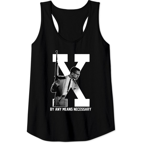 Malcolm X By Any Means Necessary Tank Tops-image
