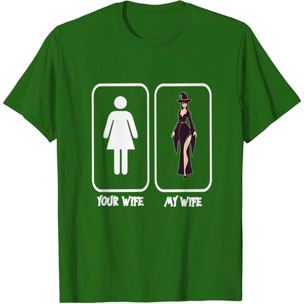 Sexy Witch My Wife Your Wife Halloween Husband Gift T-Shirt-image