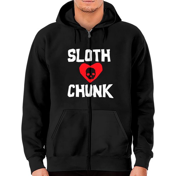 Sloth Loves Chunk - Goonies - Zip Hoodies-image