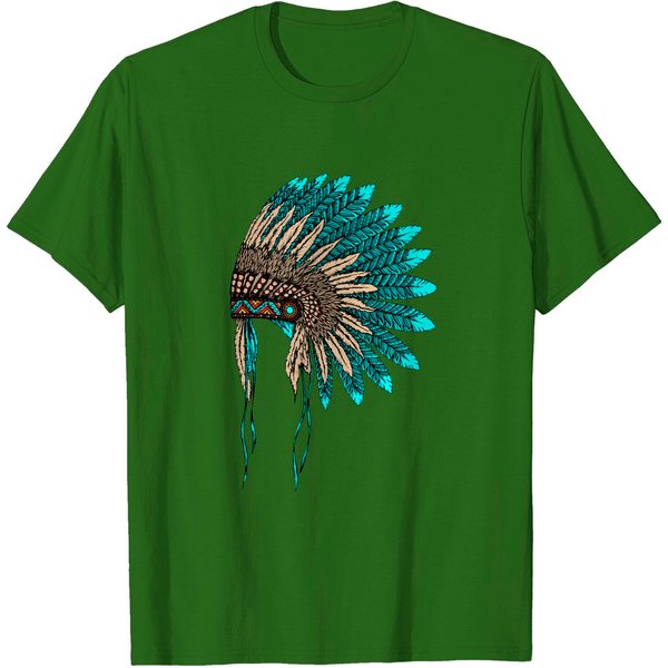 Native American Indian Headdress Costume Jewelry Decor T-Shirt-image