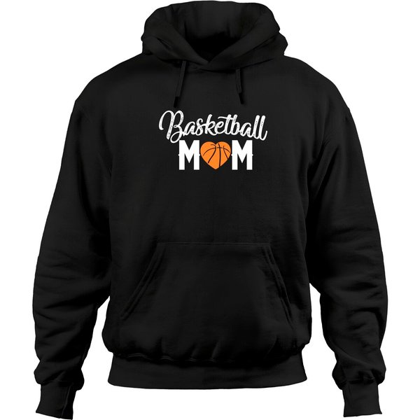 Basketball Hoodie Mom Cute Funny Heart Mothers Gift For Women Pullover
