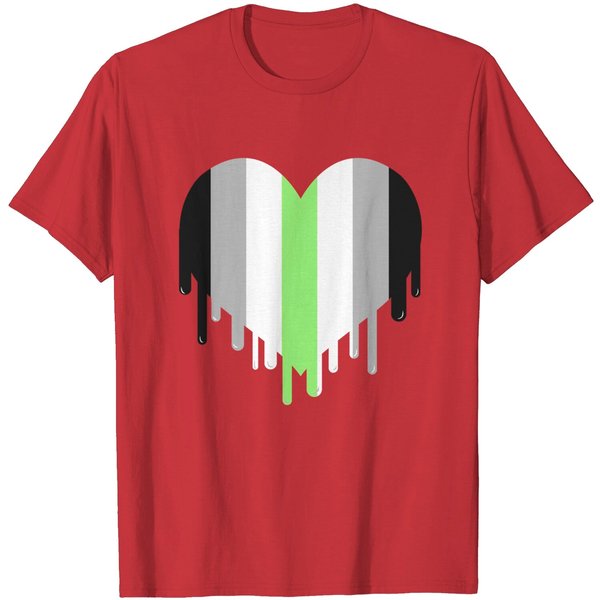 Dripping Heart T-Shirt Dripping Agender Heart Agender Pride-image