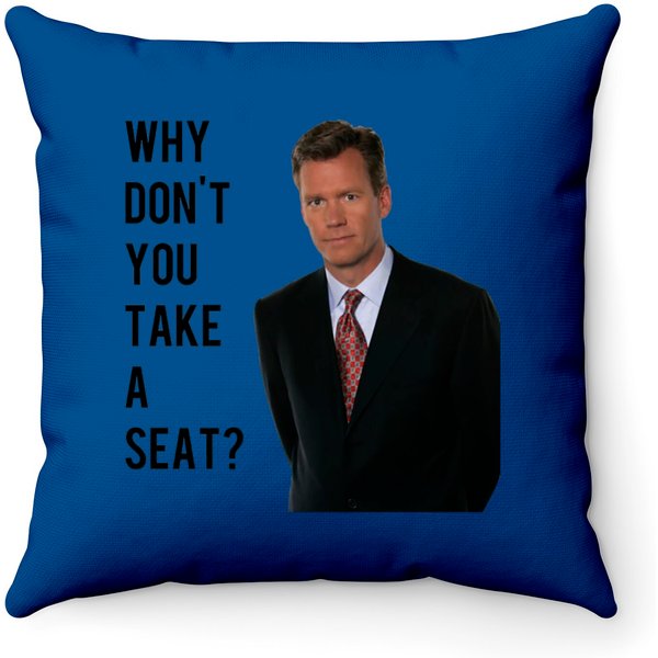 Chris Hansen Throw Pillows-image