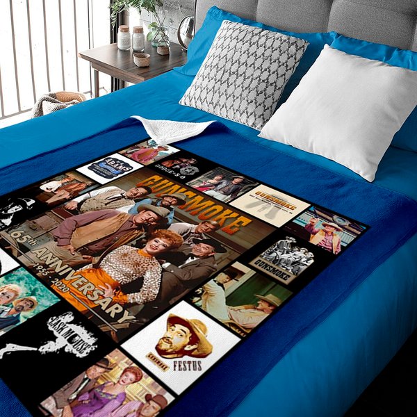 Gunsmoke Vintage Classic Baby Blankets-image