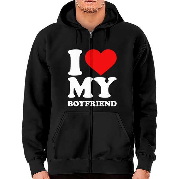 I Love My Boyfriend Zip Hoodies-image