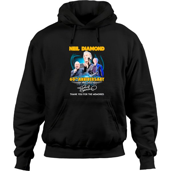 Neil Diamond 60Th Anniversary Signatures Hoodie - Vintage Fan Gift-image