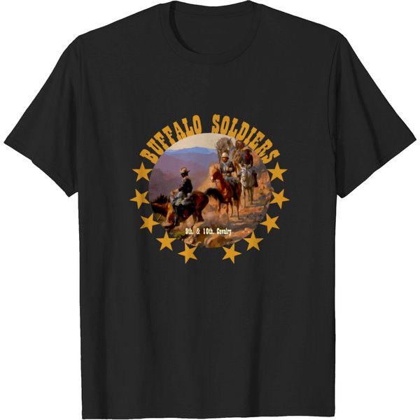 Buffalo Soldiers Tribute 9Th 10Th Cavalry African T-Shirt-image