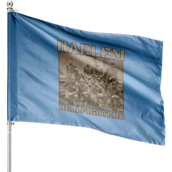 Black Military History Usa Black History Harlem Hellfighters House Flags-image