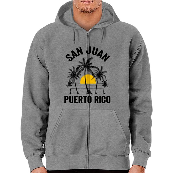 Puerto Rico Zip Hoodies San Juan Beach Souvenir Puerto Rico 2022 Vacation-image