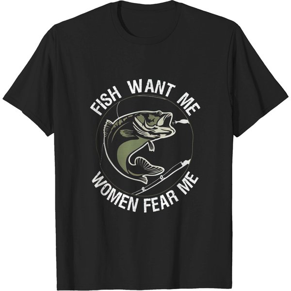 Fish Want Me Women Fear Me - T-Shirt-image