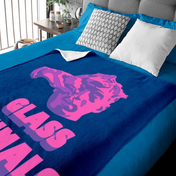 Glass Animals Purple Head And Logo Baby Blankets-image