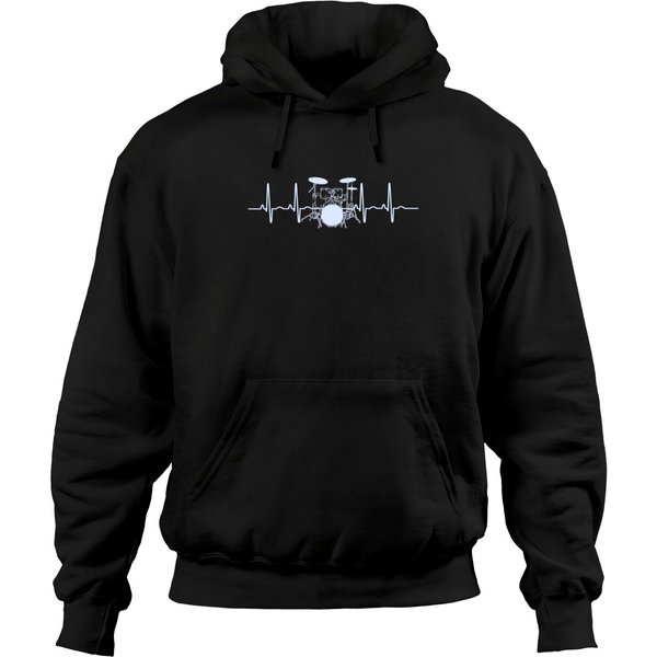 Drum Heartbeat Lifeline Music Lover Gift Drummer Hoodies Hoodies-image