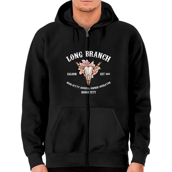 Gunsmoke | Long Branch Saloon Zip Hoodies-image