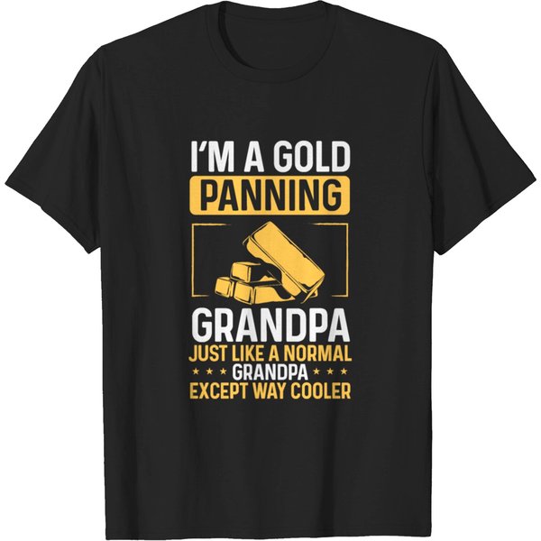 Gold Panning Grandpa Gold Miner Prospector T-Shirt-image