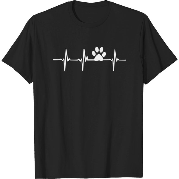 Paw Print Heartbeat Veterinarian Vet Tech T-Shirt-image