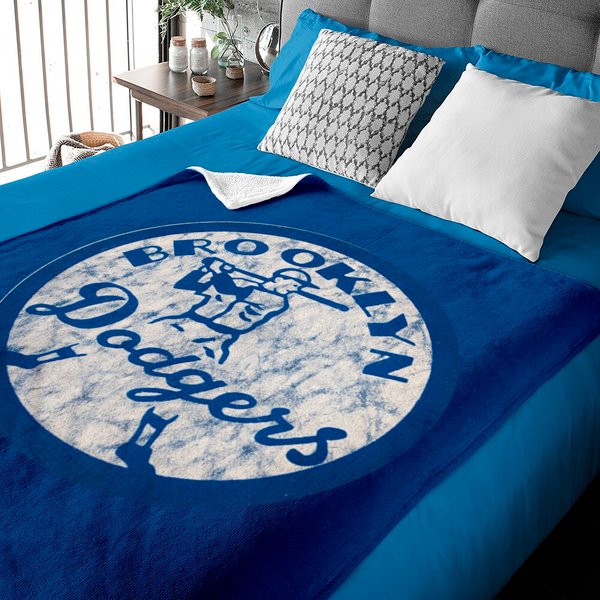 Vintage Brooklyn Baseball Logo Distressed - Brooklyn - Baby Blankets-image