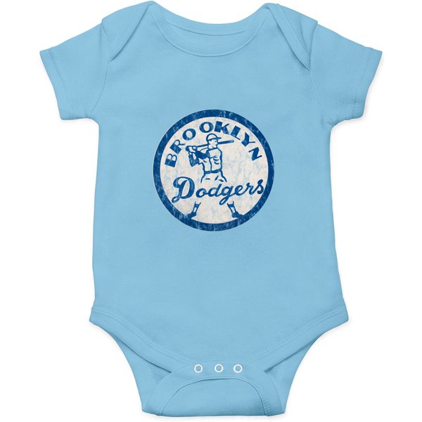 Vintage Brooklyn Baseball Logo Distressed - Brooklyn - Onesies-image