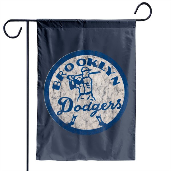 Vintage Brooklyn Baseball Logo Distressed - Brooklyn - Garden Flags-image