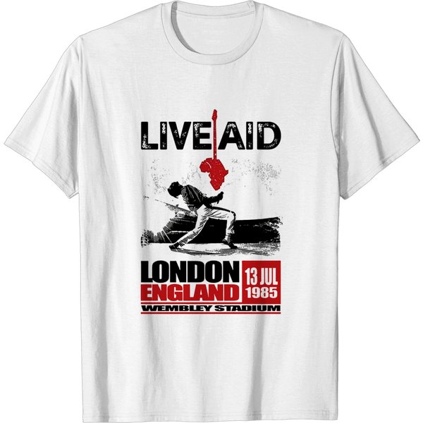 Wembley Live Aid Concert Remastered Music Band Event Live 1985 T Shirt-image