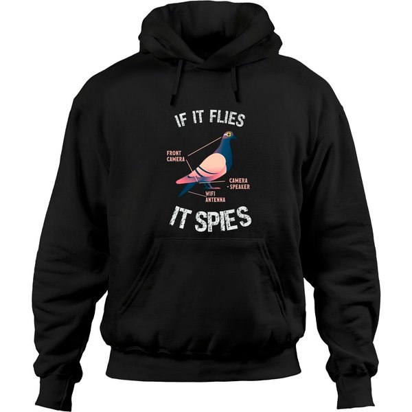 If It Flies It Spies Pigeon Anatomy Bird Aren't Real Premium Hoodies-image