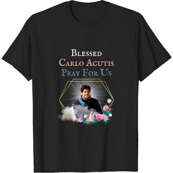 Blessed Carlo Acutis Pray For Us Perfect Catholic T-Shirt-image