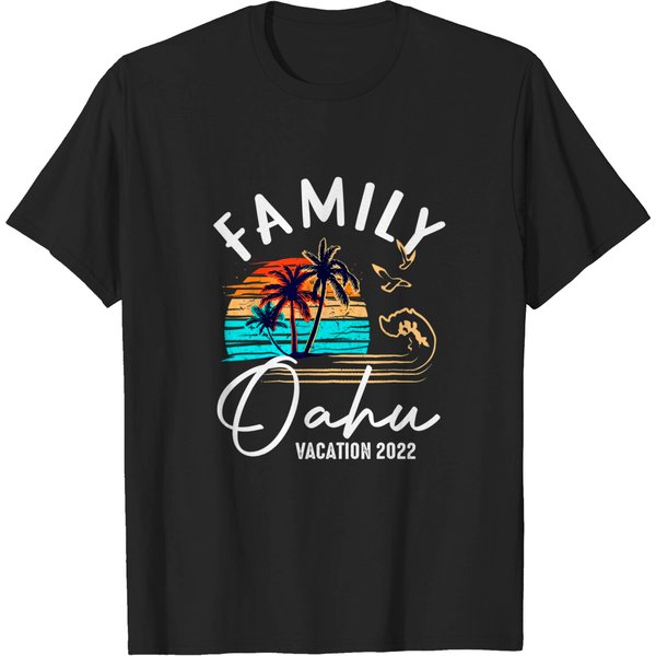 Oahu Hawaii Hawaiian Vacation 2022 Matching Family Group T-Shirt-image