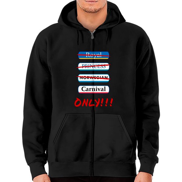 I Cruise Carnival Only Zip Hoodies-image