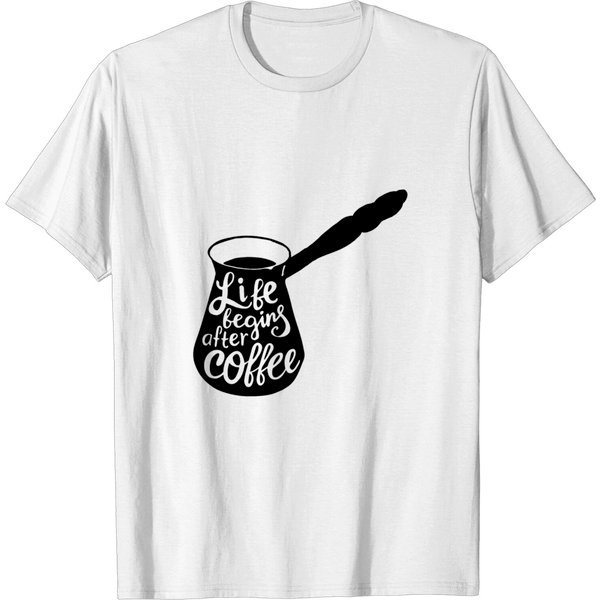 Life Begins After Coffee Humor T-Shirt-image