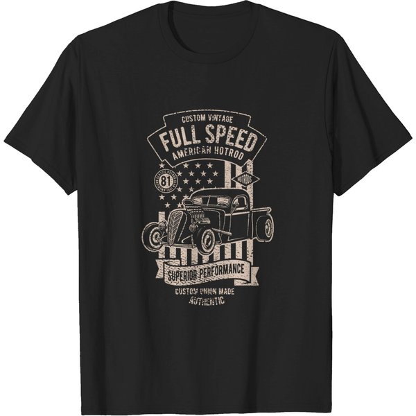 Vintage Hot Rod Garage Classic Car T-Shirt-image