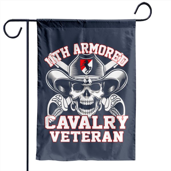 11 Th Armored Cavalry Veteran Garden Flags-image