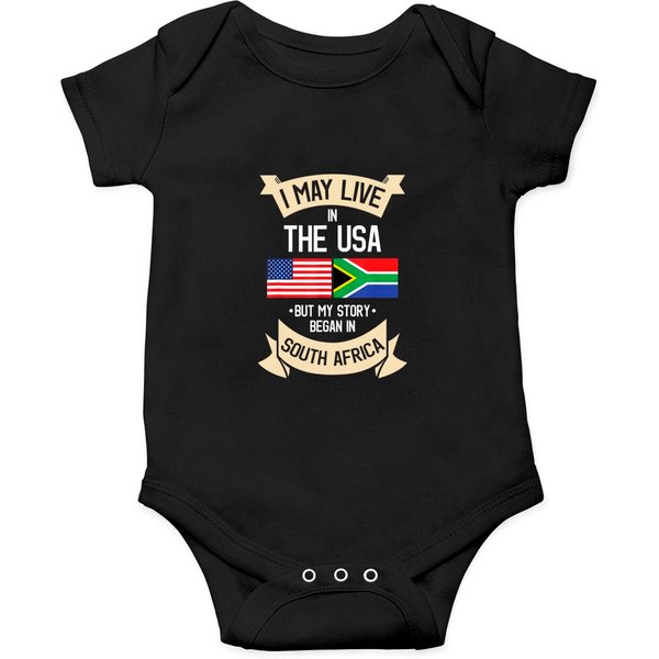 South Africa American Flag Usa South African Roots Gifts Onesies