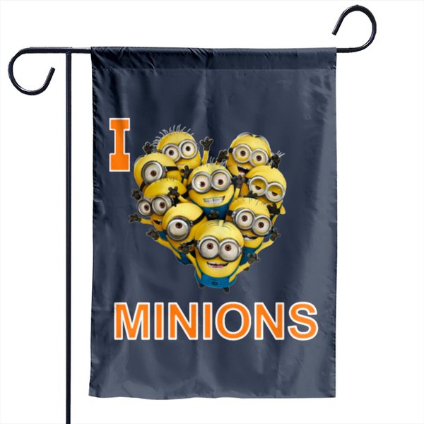 I Love Minions Garden Flags