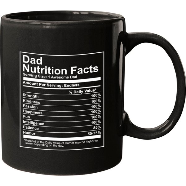 Dad Nutrition Facts Mug Nutritional Mugs