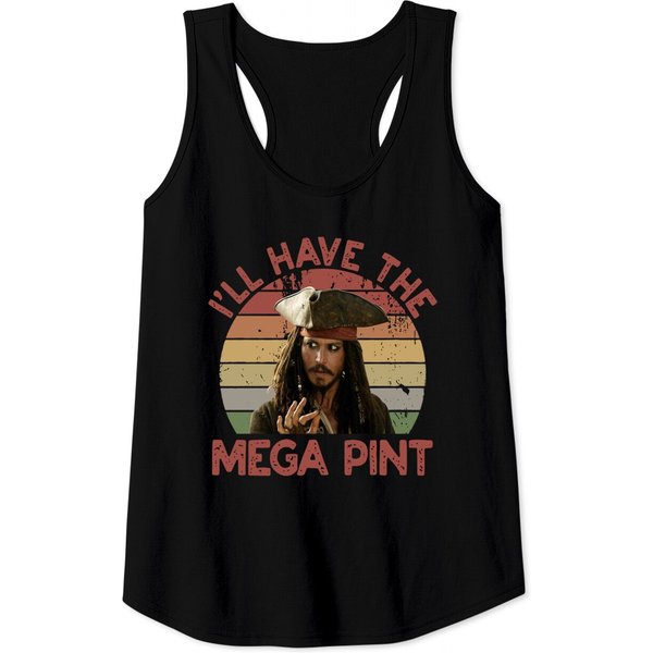 Johnny Depp Mega Pint Tank Top - Humor-image