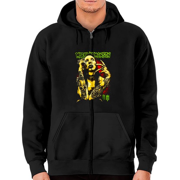 Marilyn Manson Zip Hoodies-image